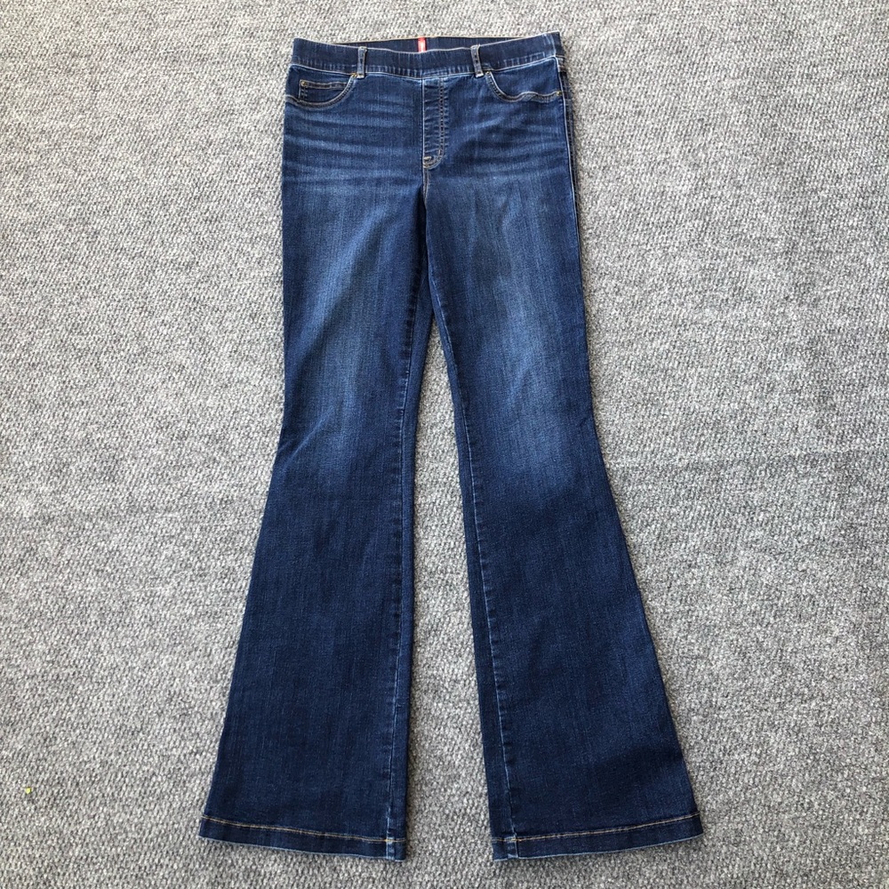 Spanx flare jeans in midnight shade size XL Tall